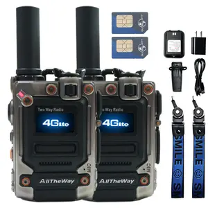M8 Handheld Global Walkie Talkie with Unlimited Range - POC Two Way Radios with Sim Cards - 5000 kilometer intercom Audio Interphone Communication