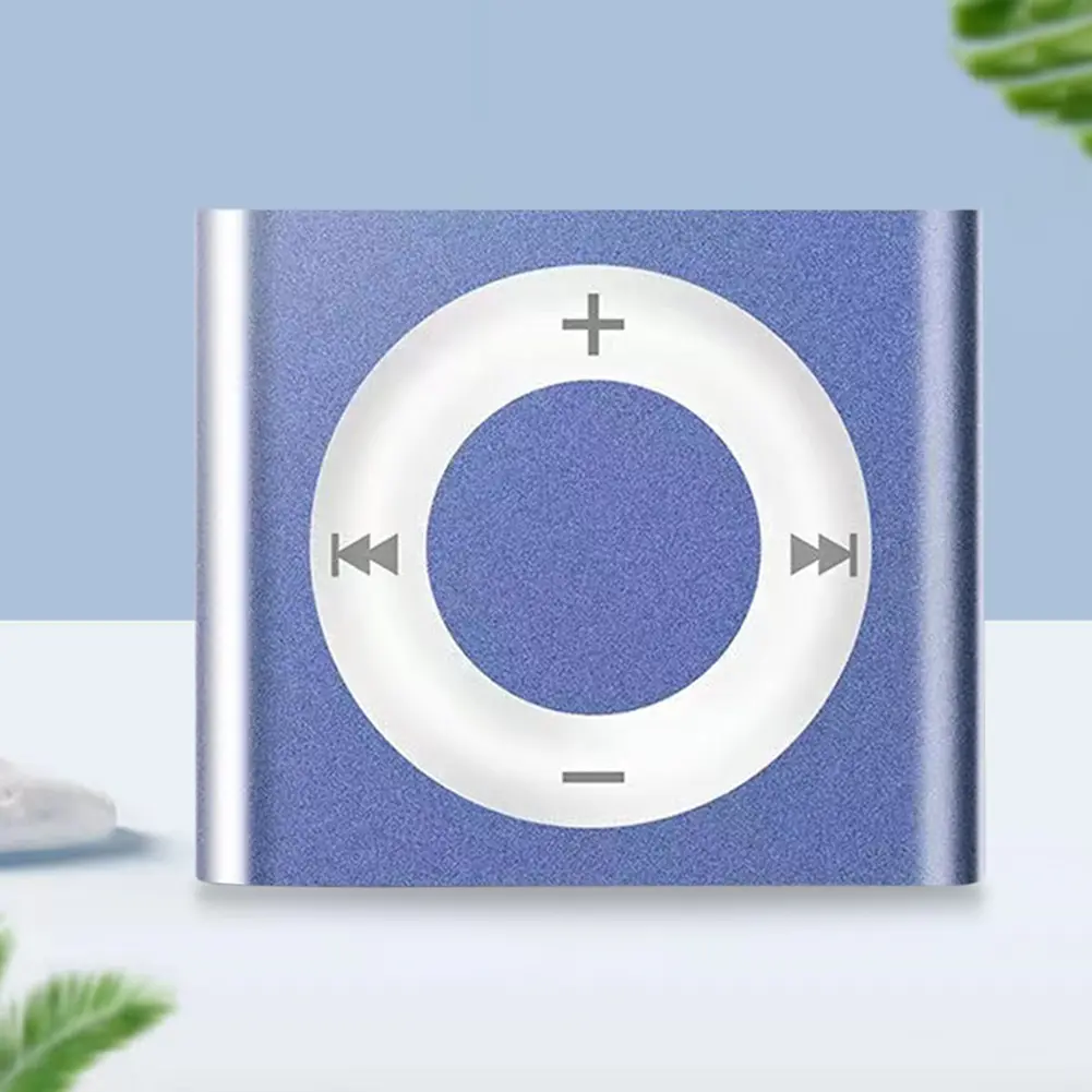 Mini MP3 Music Players Metal Clip-on Audio Player 64G Expansion 180mAh Build in Speaker Rechargeable with Headphone for Students