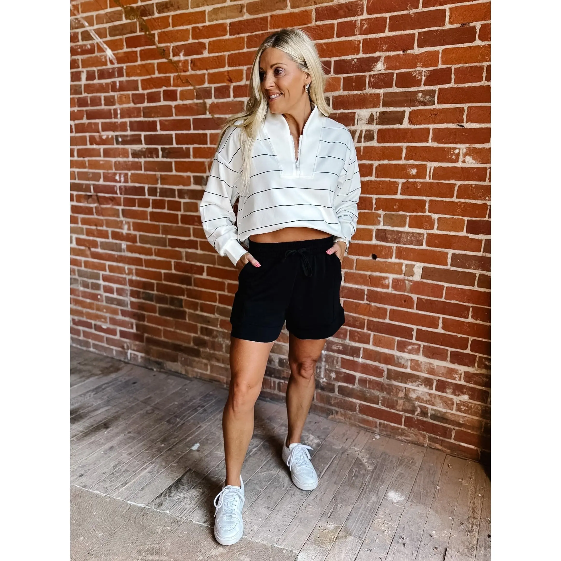 Beat These Pleated Scuba Shorts