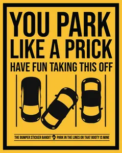 You park like a prick - Eggshell (15 pack)