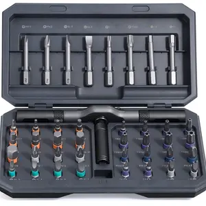 42-In-1 screw0driver Set with tool box portable Ratchet Handle,Magnetic Ratchet Screwdriver Kit with T Handle & Storage Case,Multi-Purpose DiY home Repair Tool Set for Computer, Phone, Watch,Glasses,Cars and Bicycles tool portable Screwdriver Bit Set