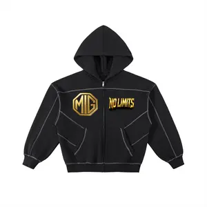 MG Motorsport No Limits Premium Zip Hoodie – Black & Gold