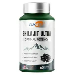 FLYNEW Shilajit Ultra Vitamin Adaptogen Supplement - Optimal Potency, Holistic Vitality Boost, Antioxidant-Rich, Made in USA, 60 Capsules