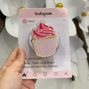Sweet Cupcake MagSafe Phone Grip – Pink Aesthetic Magnetic Pop Socket & Kickstand – Coquette Gift