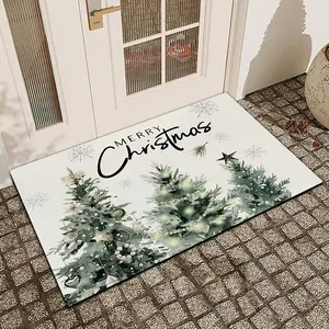 1 Pc Autumn Pumpkin Orange Checkered Diatomaceous Earth Anti Slip And Absorbent Door Mat Indoor And Outdoor Door Mat Kitchen Dining Room Bathroom Bedroom Decoration Holiday Home Decoration Bathroom Drying Doormat