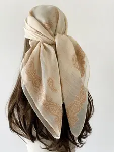 Women's Boho Style Woven Headscarf, Unique Paisley Pattern, Thin Fabric Fitted Design, All Season Fashion Accessory, Perfect Gift for Birthdays & Summer