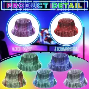 1pc USB Rainbow Fiber Optic Hat, Casual Travel Party Fisherman Hat, Perfect Gift for Festivals, Versatile and Heartfelt Exchange Present