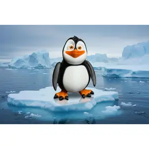 Flexi Cute Penguin – Articulated 3D Printed Penguin Toy – Adorable Desk Buddy & Gift