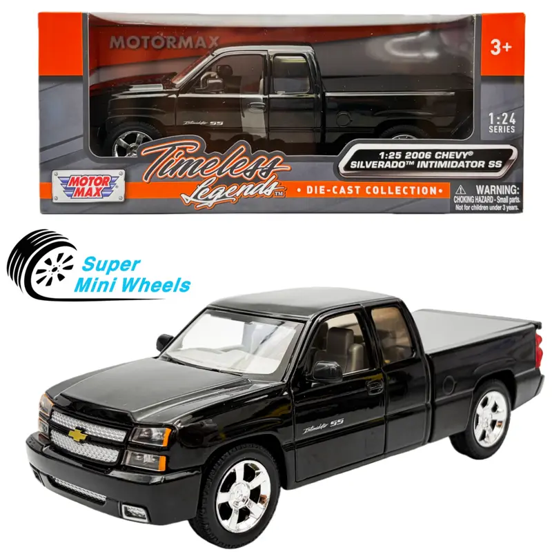 Motormax 1:24 2006 Chevy Silverado Intimidator SS Black
