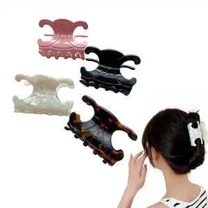 Durable Acetate Butterfly Clips, Acetate Hair Claw Clips, 4 Pack Claw Clip Set, Strong Hold Non Slip Grip for Thick or Thin Hair, Cute Fashion Accessories for Girls and Daily Styling, Plastic, Casual