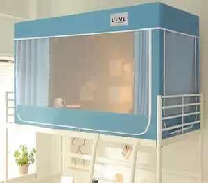 Privacy Pop Up Bed Canopy Sweet French Lace Cottage Pop Up Privacy Bed Tent Student Dormitory Blackout Bed Curtain with Bracket Mosquito Net Bed Canopy Shading Upper and Lower Bunk Privacy Tent Room Decor