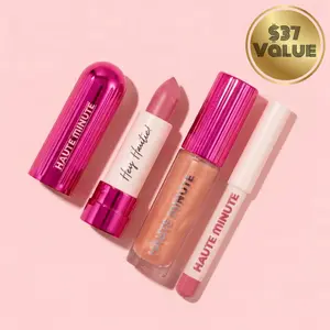 Smooch & Save Bundle | Satin Lipstick + Lip Liner + Hydrating Lip Gloss – Travel Size Makeup