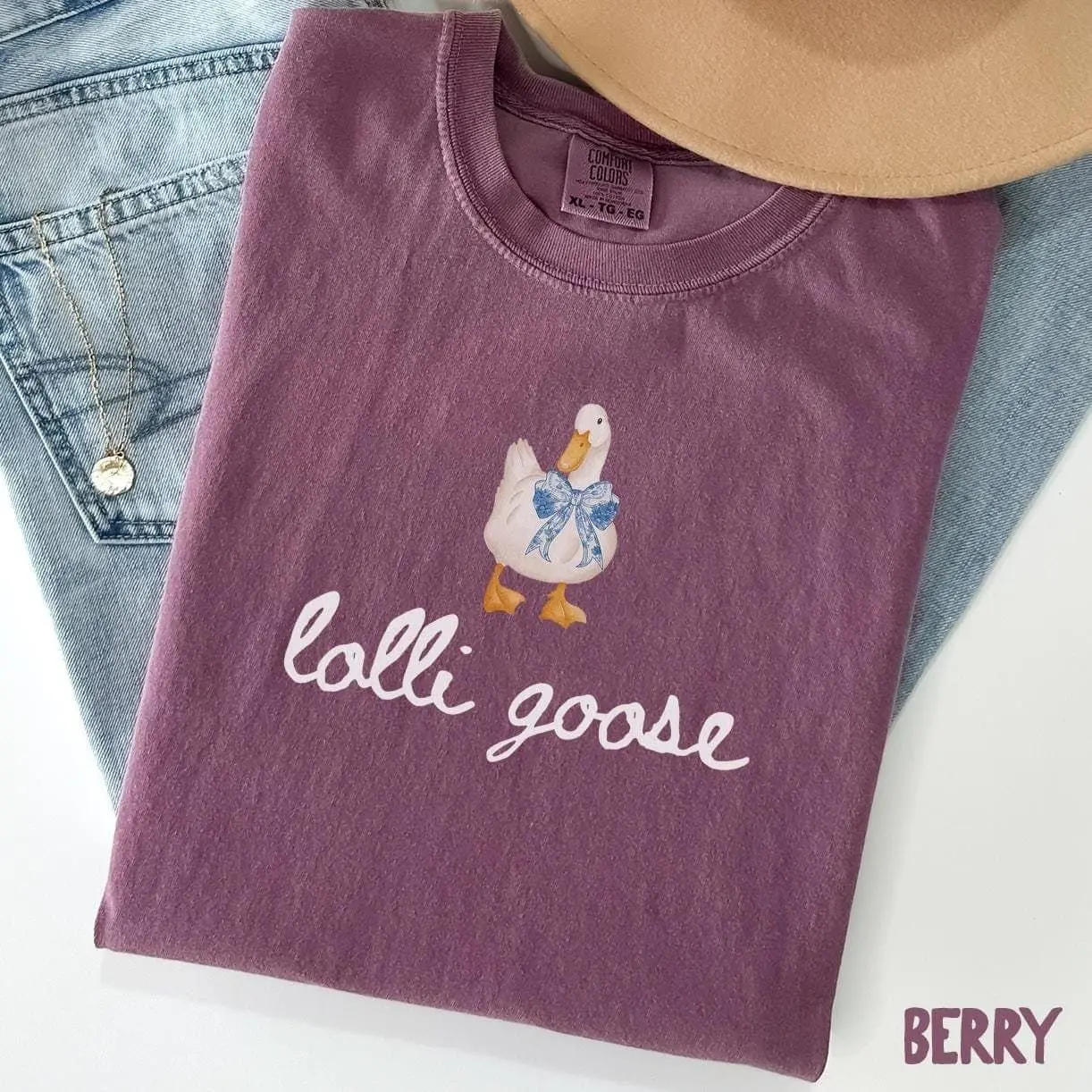 Lolli Shirt, Grandma Goose Shirt, Blue Toile New Grandma Tshirt, Tee, Pregnancy Announcement Gifts