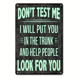 Vintage Aluminum Decorative Sign & Plaque Don'Me - Wall Hanging Humorous Poster Outdoor - Rust-Proof, Weatherproof, Waterproof - English Language, ​  metal wall sign Vintage Metal Tin Sign home decor plaque funny bar sign