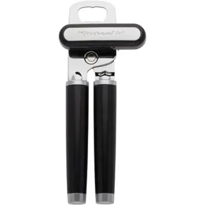 Kitchenaid Classic Multifunction Can Opener and Bottle Opener Easy to Use, Razor Sharp Stainless Steel Cutting Wheel, Soft Ergonomic Handles, Black Lifetime Brands Inc.