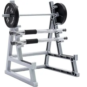 Squat Rack Pen Holder, Office Decor Mini Barbell Rack Pen Holder, Desktop Pen Holder with Weights & Barbells for Fitness Weightlifting Lovers