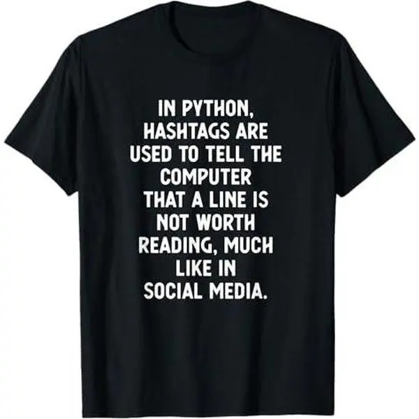 Funny Python Anti-Social Media Computer Programmer T-Shirt