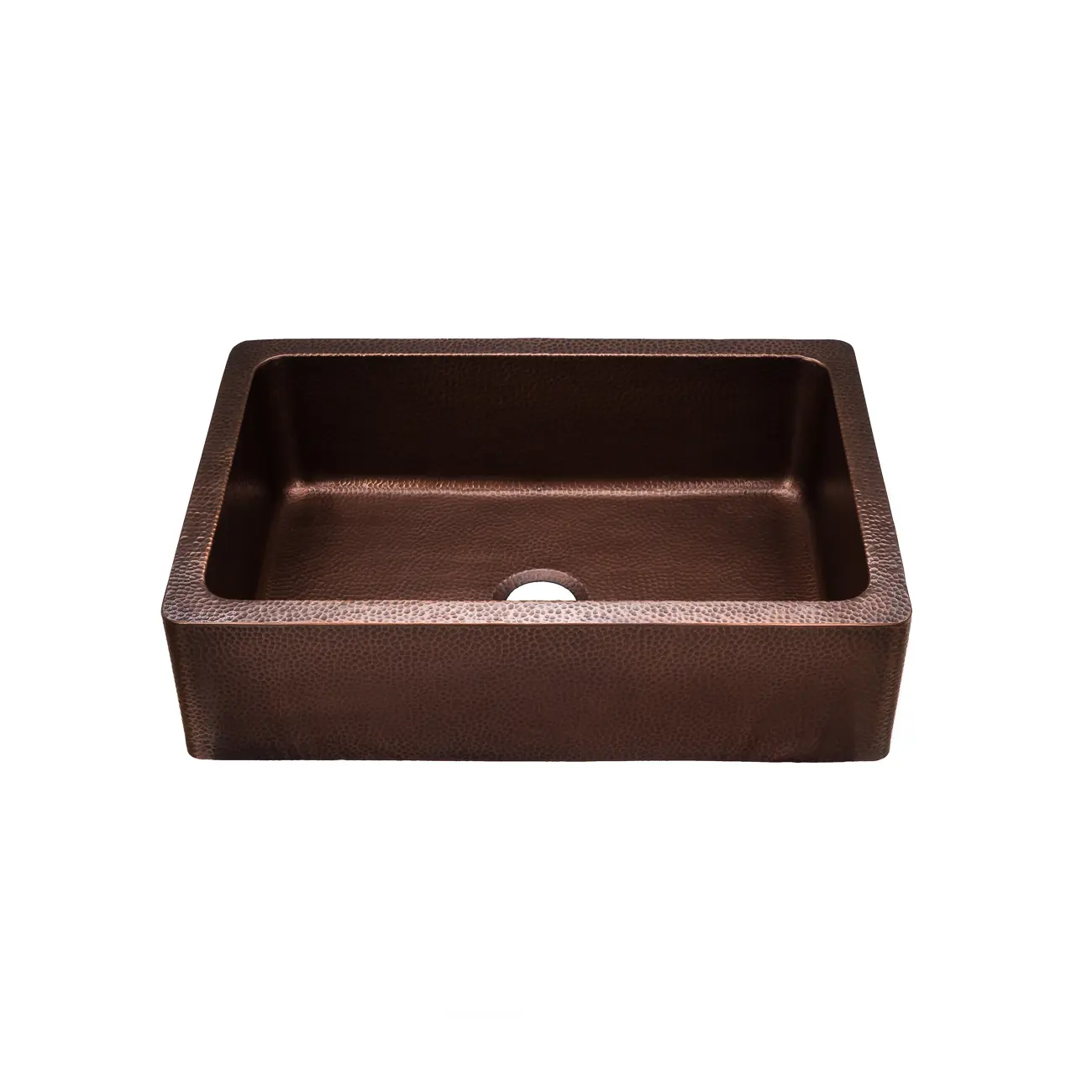 30-Inch Dark Copper Apron Front Farmhouse Sink, Single Bowl, Compatible with Standard Kitchen Faucets for Home Improvement Projects