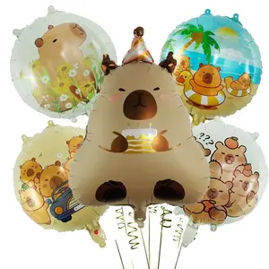 Capybara Otter Animal Shape Kids Birthday Party Decorations Aluminum Foil Balloons, Party Supplies, Store & Amusement Park Decor