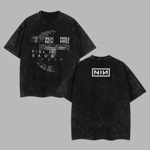 [Baby Gang] Nine Inch Nails Peel It Back Tour 2026 V3 Heavy Metal Washed Shirt Unisex Oversize Rock Band Alternative Rock, Industrial Rock Cotton Gift For Rock Music Lovers Vintage 90s Graphic Tees Graphic Streetwear