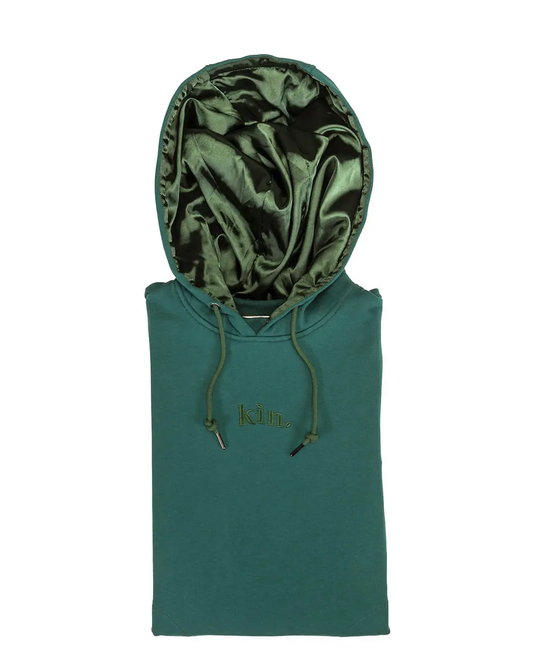 Emerald Green Thin Satin Lined Hoodie