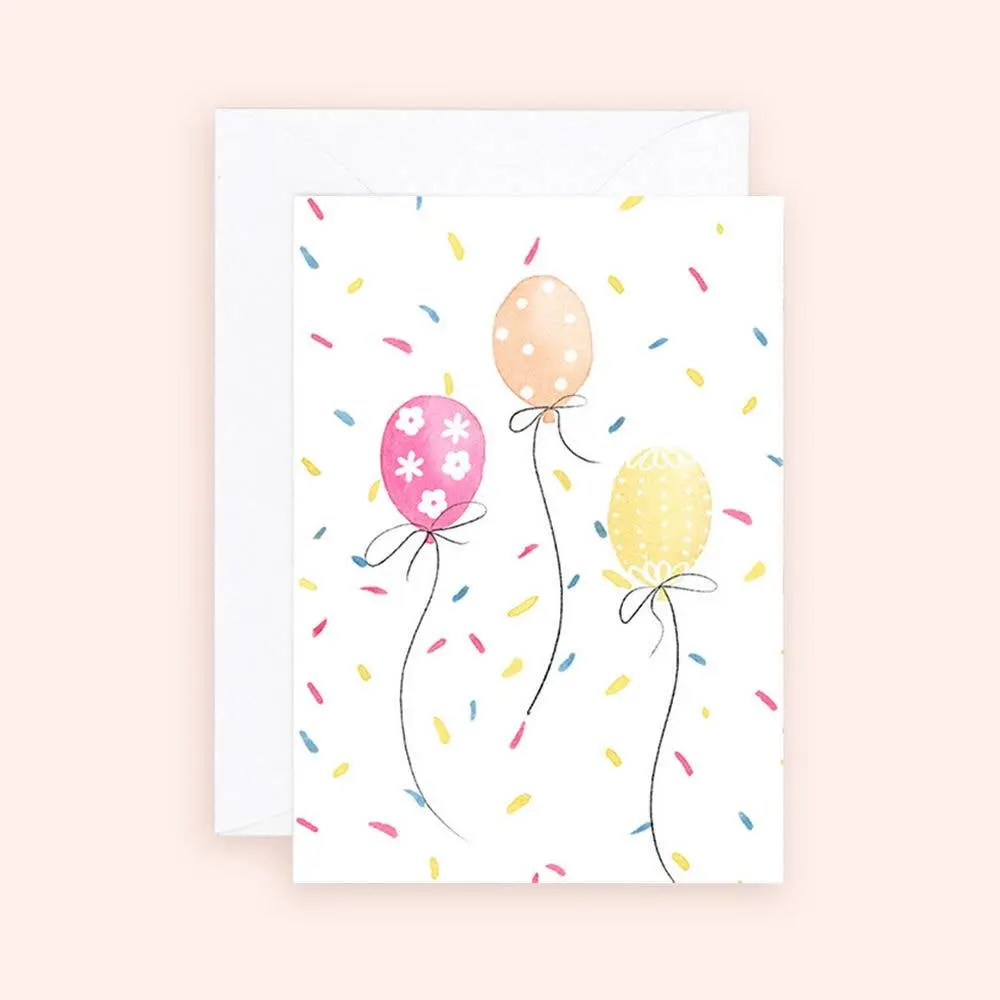 Mini Card - Cue the Confetti Balloon Birthday Enclosure Card