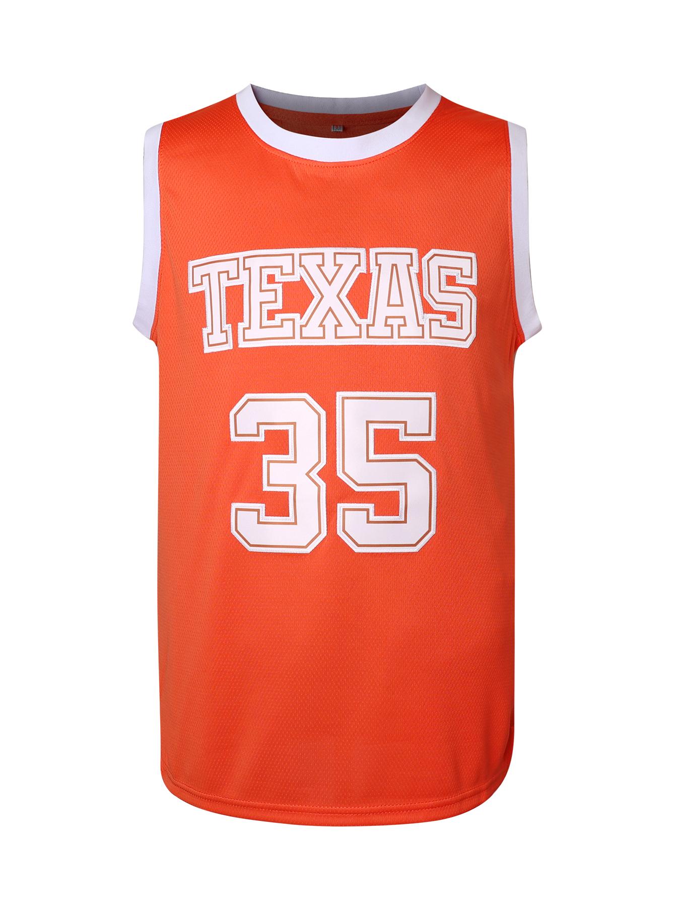 Men's #35 Texas Basketball Jerseys Mesh Athletic Sports Shirts Team Uniforms Lightweight Training Vest for All Seasons Men's #35 Texas Basketball Jerseys Mesh Athletic Sports Shirts Team Uniforms Lightweight Training Vest for All Seasons
