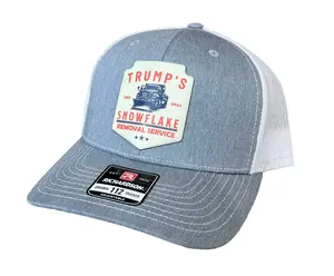 Trump Snowflake Removal Service 2024 Richardson Trucker Hat  UV Printed Premium Leatherette