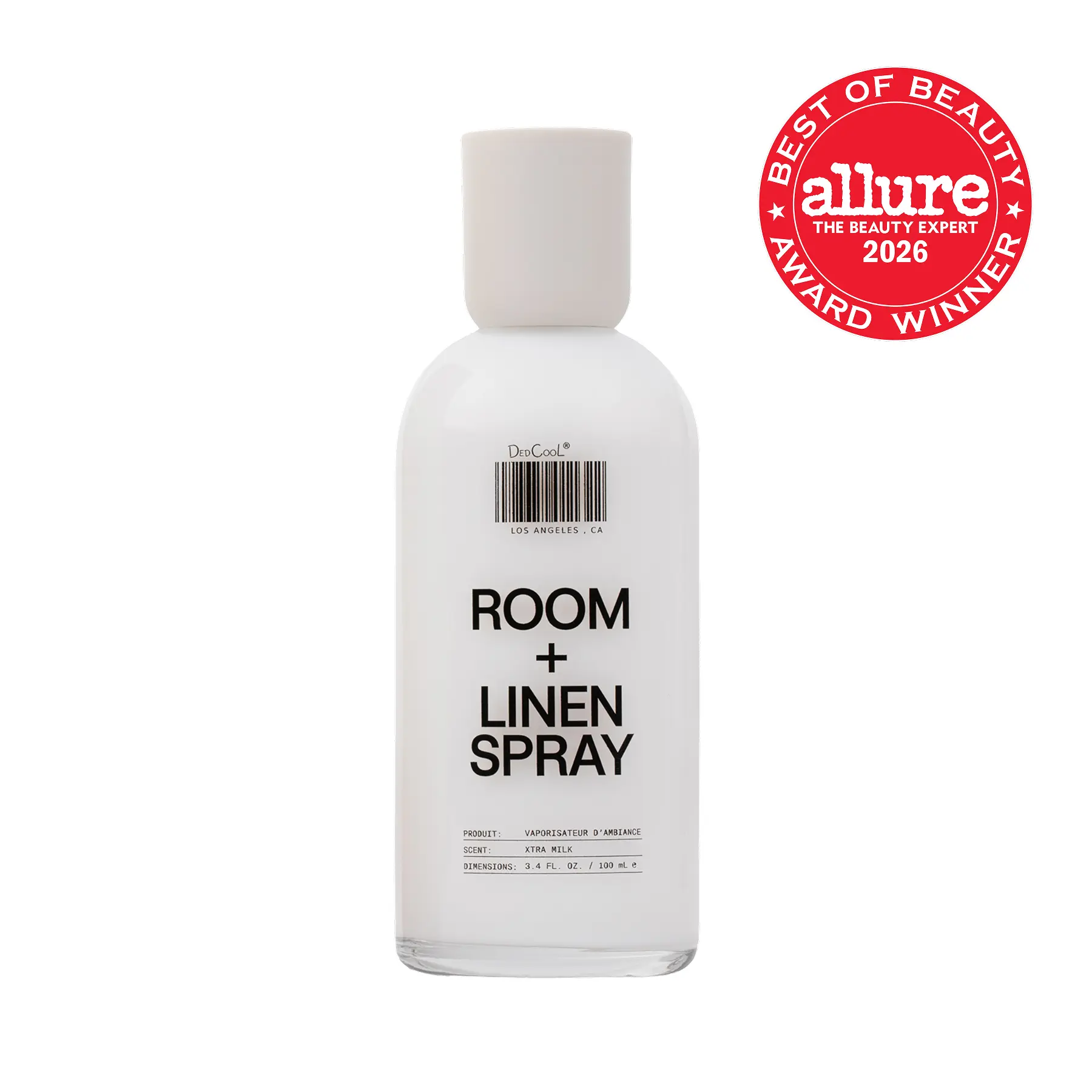 DedCool Xtra Milk Room + Linen Spray, Essential Oil Infused, 3.4oz - Bergamot, White Musk, Amber - 2026 Allure Winner
