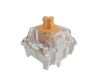 GATERON KS-20 Dual-rail Magnetic Orange HE Switch 30gf Initial Force 4.1mm Travel Factory Lubed Hall Effect Switch N-pole Down for Magnetic Keyboard (70pcs)