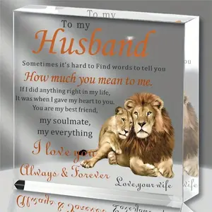 Gifts Given To Her Husband Ackli Plaque Desktop Decoration -Men's Romantic Birthday Gift Family Desk Decoration, Christmas, Wedding Anniversary, Valentine's Day and Father's Day Gift