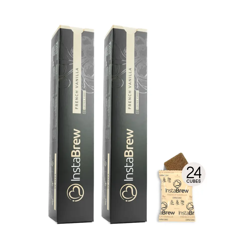 Instabrew French Vanilla Coffee - Single Serve with Low Sugar Natural Beverages - On-The-Go