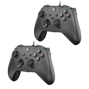 Wired Controller for X-BOX ,Support Turbo Function,Gamepad with 3.5mm Audio Jack&Dual Vibration,, Compatible with X-BOX / S/X, X-BOX Series S/X, PC, IOS, Android Platforms,Black (2 Pack)