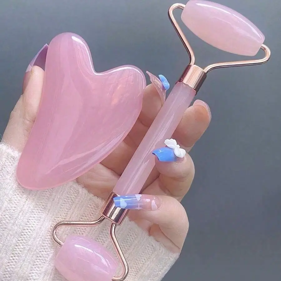 Facial Roller Massager Skin Care Tool, Gua Sha Facial Tools for Face, Neck, Eyes, Reduce Puffiness of the Skin, Smooth Beauty Device, Facial Treatment, Facial Beauty Massagers
