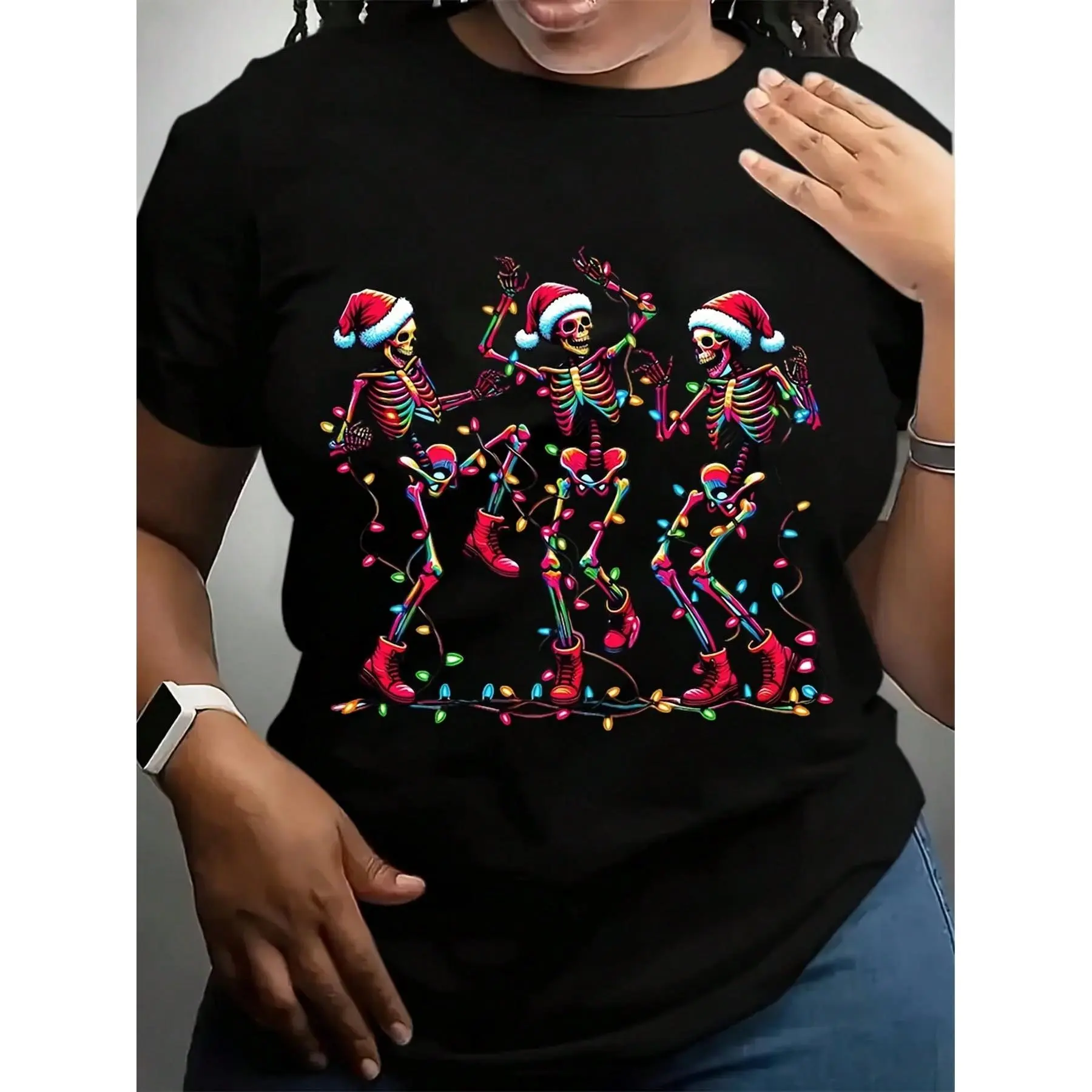Skeleton Christmas  Christmas Dancing Skeleton Shirt, Christmas Lights Shirt, Merry Christmas Shirt