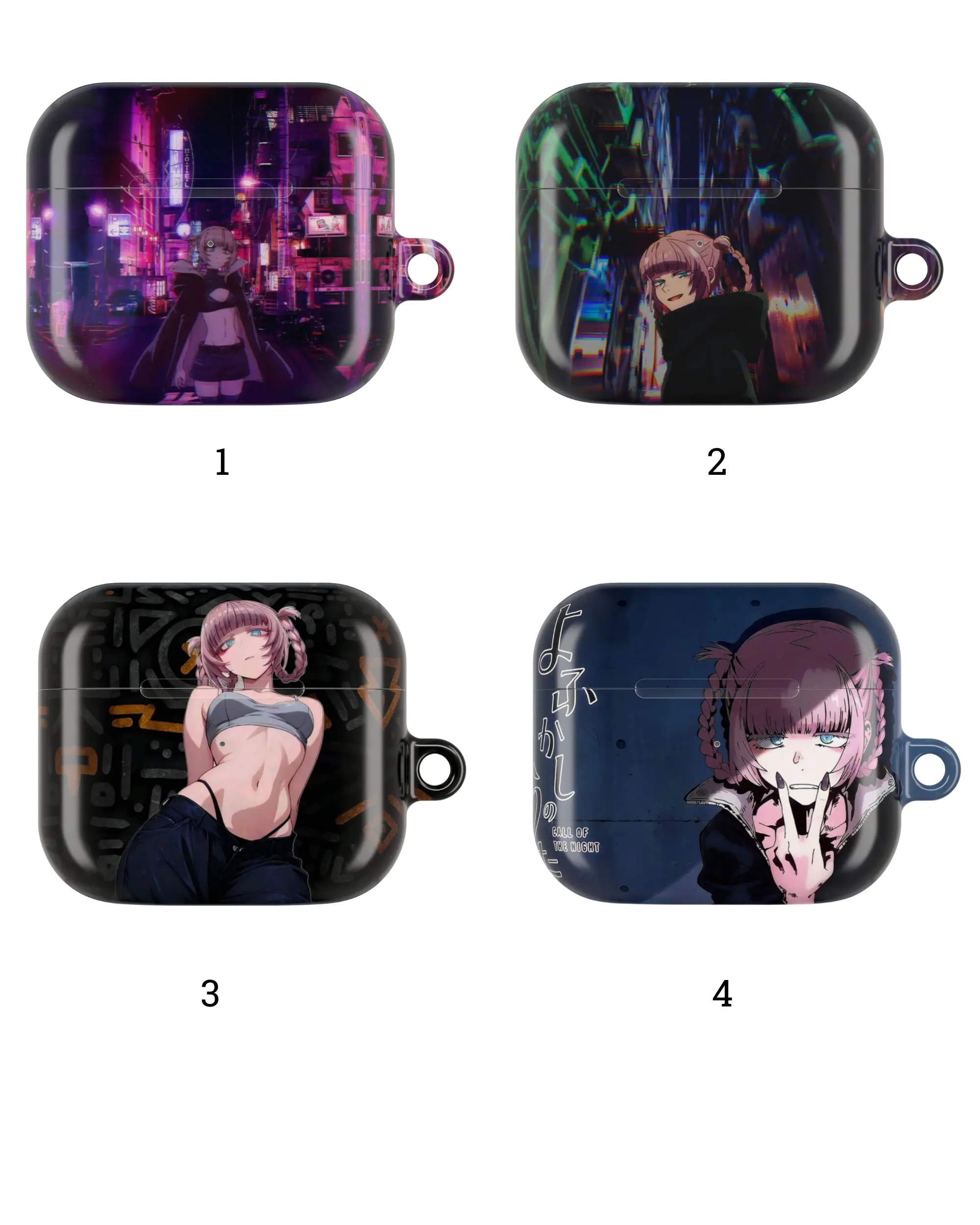 Call Of The Night Anime Style AirPods Case,  Aesthetic AirPods Pro Case, Style Cover, Gift for Anime Lover for AirPods Pro 1 2 3 , Airpod 1 2 3 4