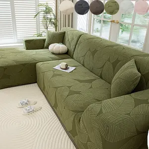 1/2/3/4-Seater High Elastic Stretch Solid Color Sofa Cover | Sofa Couch Covers | Full Coverage, Non-Slip, Dustproof & Stain-Resistant | Dog & Kid-Friendly | Machine & Hand Washable, Easy to Maintain | Living Room & Holiday Universal Fitted Sofa Protector