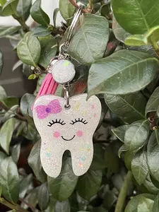 Tooth Keychain, 2”, Cute Dental Gift