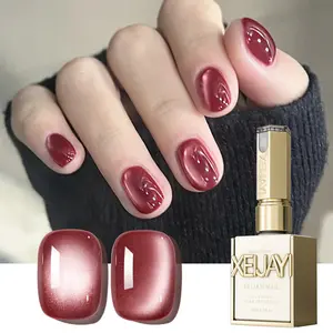 1PC 15ML Ultra-Shiny Blackberry Cat Eye Gel Nail Polish - 15ml Holographic UV LED Soak Off, Glossy Finish For DIY Salon Nail Art, Trendy Fashion Design, DIY Nail Art Professional Manicure Cutics Cosmetic