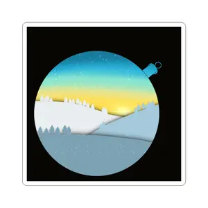 Winter Snowy Hills Sticker