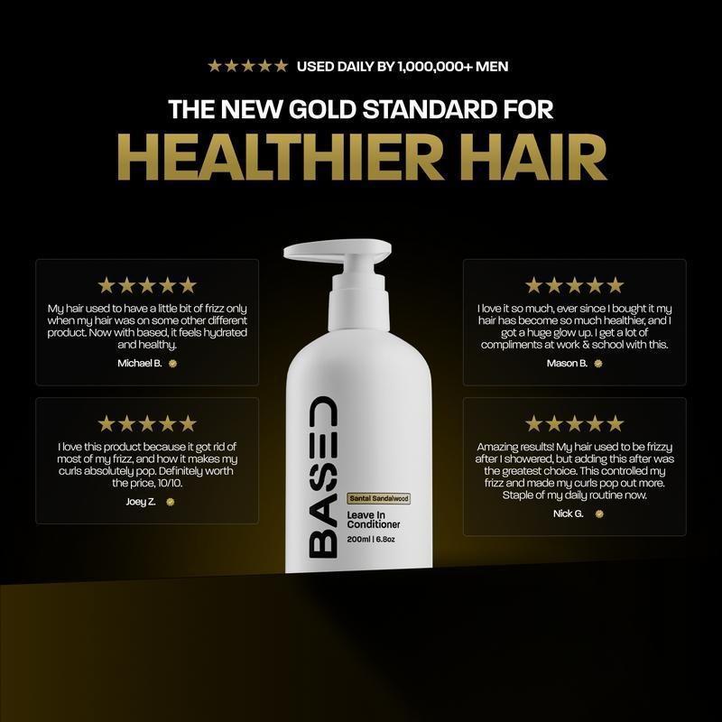 2pack BASED Curly Duo: Premium Non-Toxic Curl Cream & Leave-In Conditioner Bundle - Defines Curls, Controls Frizz, Medium Hold with Agave & Silk Protein, Instant Hydration & Nourishment, No Harmful Chemicals