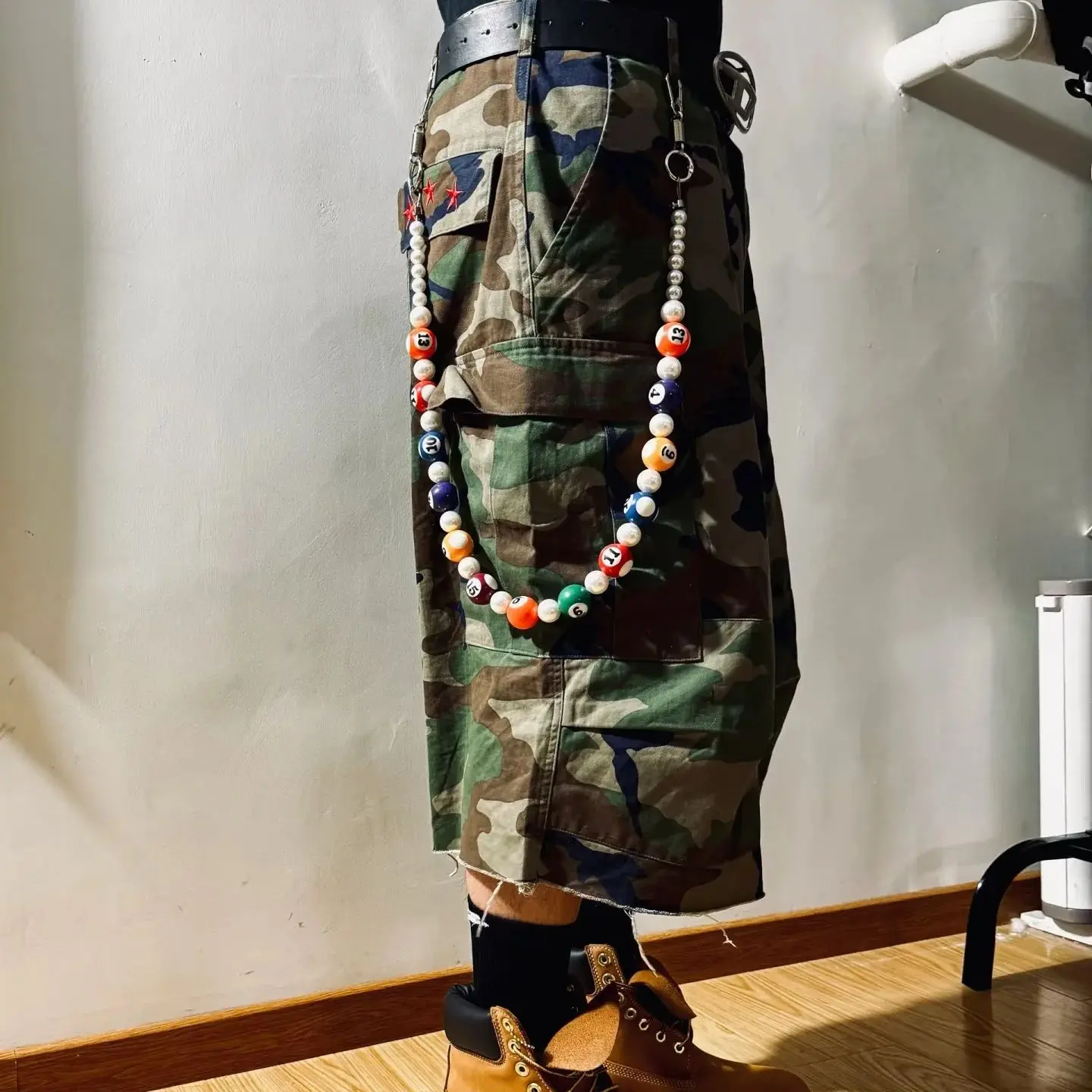 Purely Handmade Hip-Hop Punk Style Trouser Chain, Exaggerated Large Billiards Fashion Element Accessories