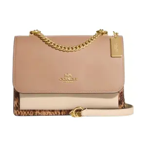 COACH Klare 22 Buckle Flap Crossbody Bag in Ivory White for Women