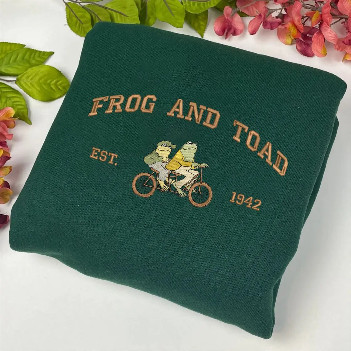 Frog and Toad Embroidered Sweatshirt, Vintage Classic Book Shirt, Retro Frog Shirt, Bookworm Embroidered Shirt