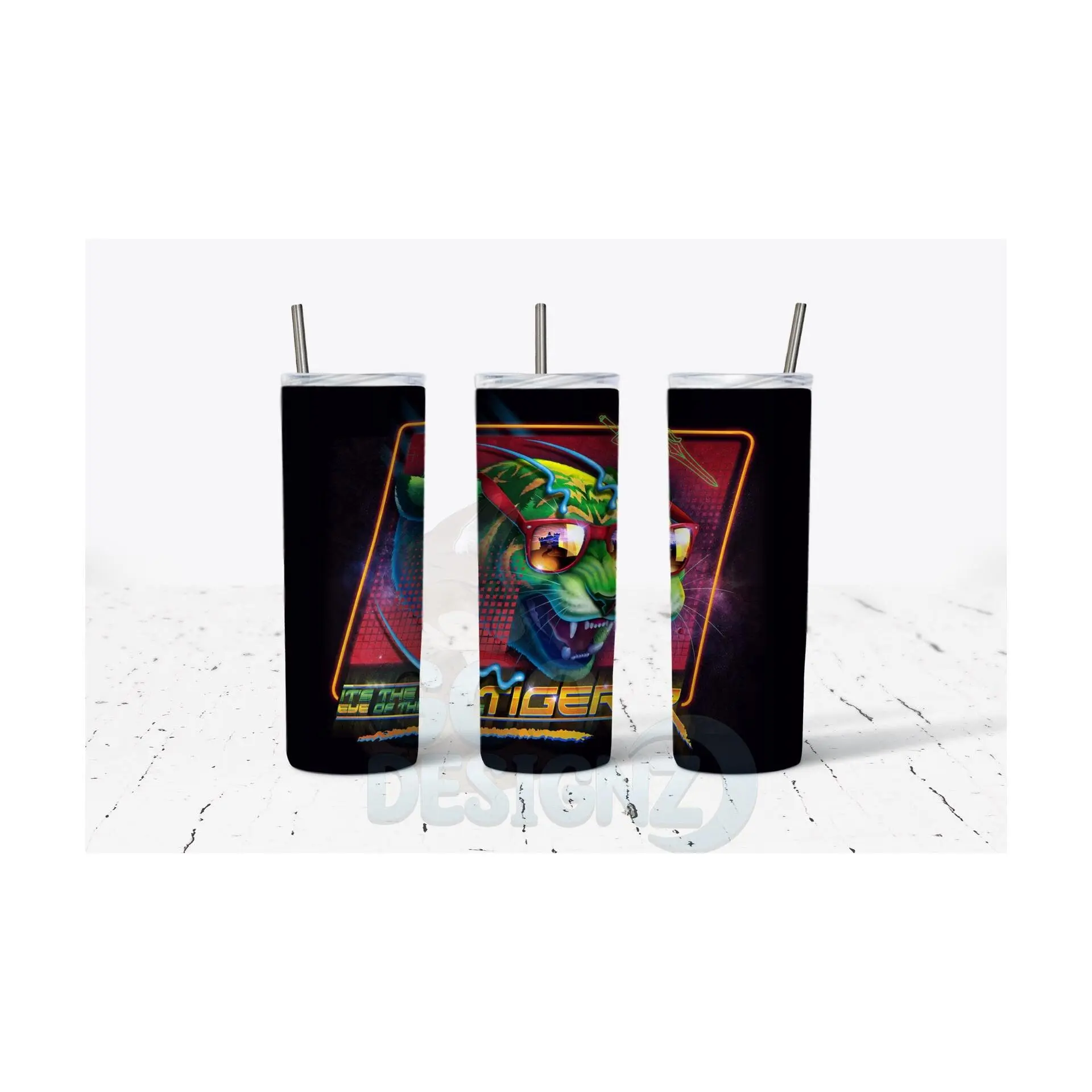 Tiger Tumbler, Sublimation, Stainless Steel, Drinkware Flasks Plastic