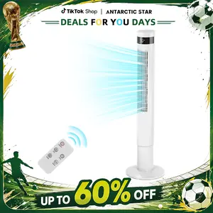 【DealsForYouDays】Antarctic Star Tower Fan for Bedroom, Oscillation Fan with Remote Control, 12H Timer & 85° Oscillation, Quiet Standing Cooling Fan for Home Office, 43inch, White