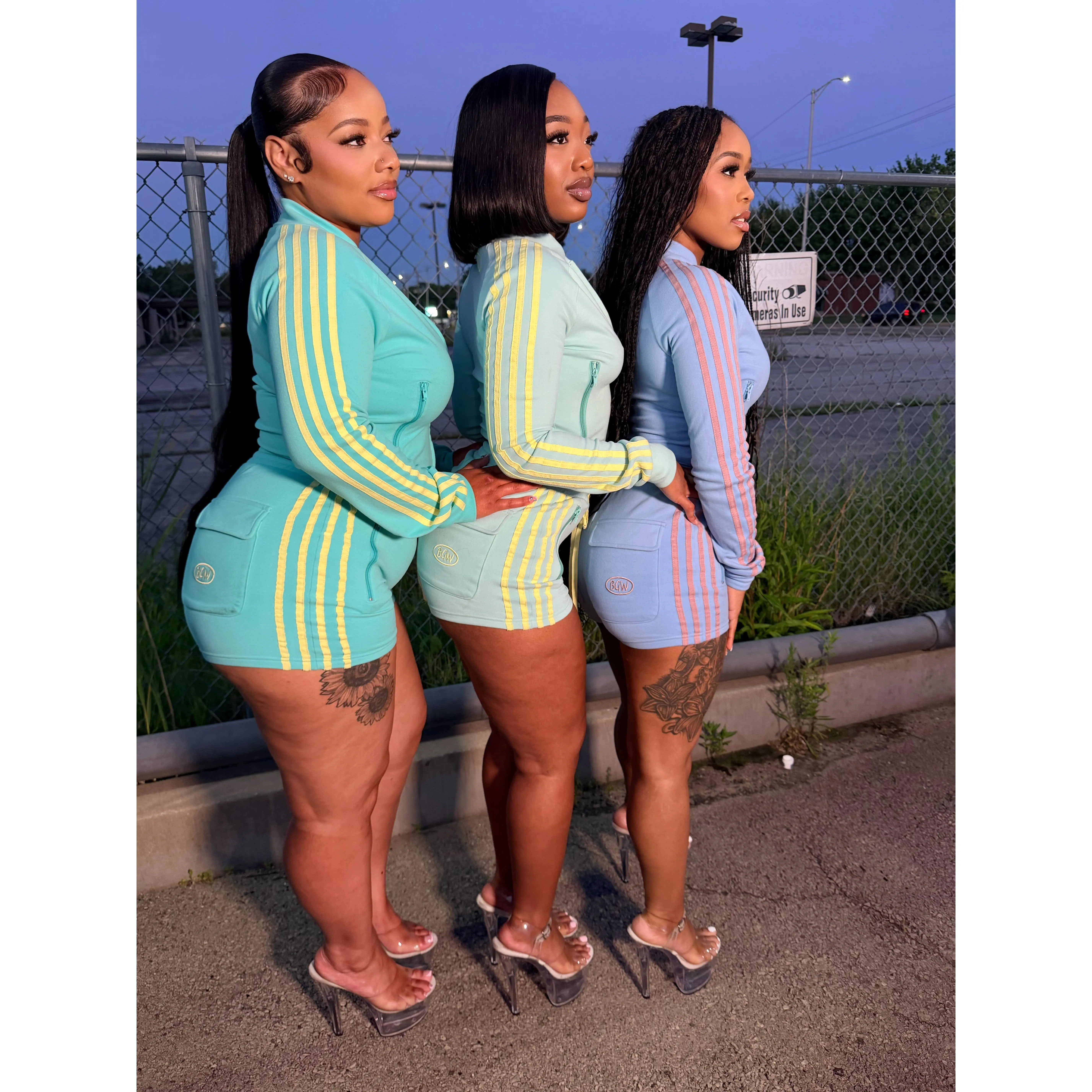 Stripe Her Down Short Set