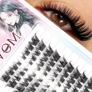 13 Rows 104 Clusters Eyelashes, Create Stunning Fox Eye Style, Perfect for Daily Wear, Safe and Non-irritating to Eyes, Simple & Beginner-friendly to Use