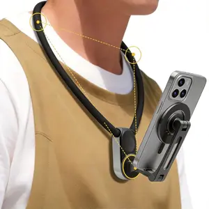 Silicone Magnetic Neck Mount Quick Release Hold for Iphone 15 14 13 12 Phone Accessories for GoPro Action Camera