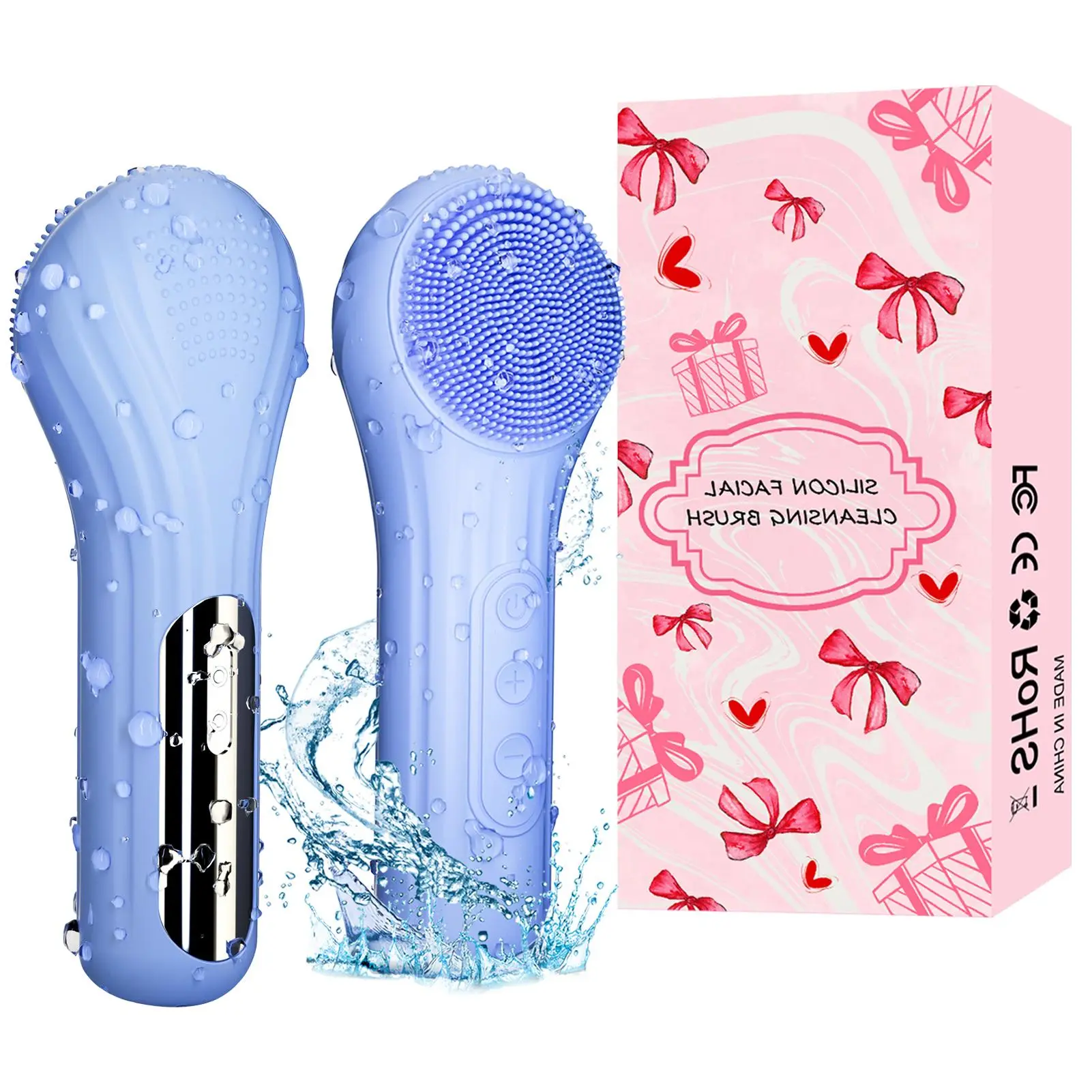 5 Modes Silicone Facial Scrubber, 1 Count Waterproof Electric Facial Cleansing Brush, Gentle Massage Face Washing Brush, Holiday Skincare Gift, Facial Cleansing Instrument, Skin Facial Cleaning, Facial Cleansing Tool, Facial Cleansing Equipment